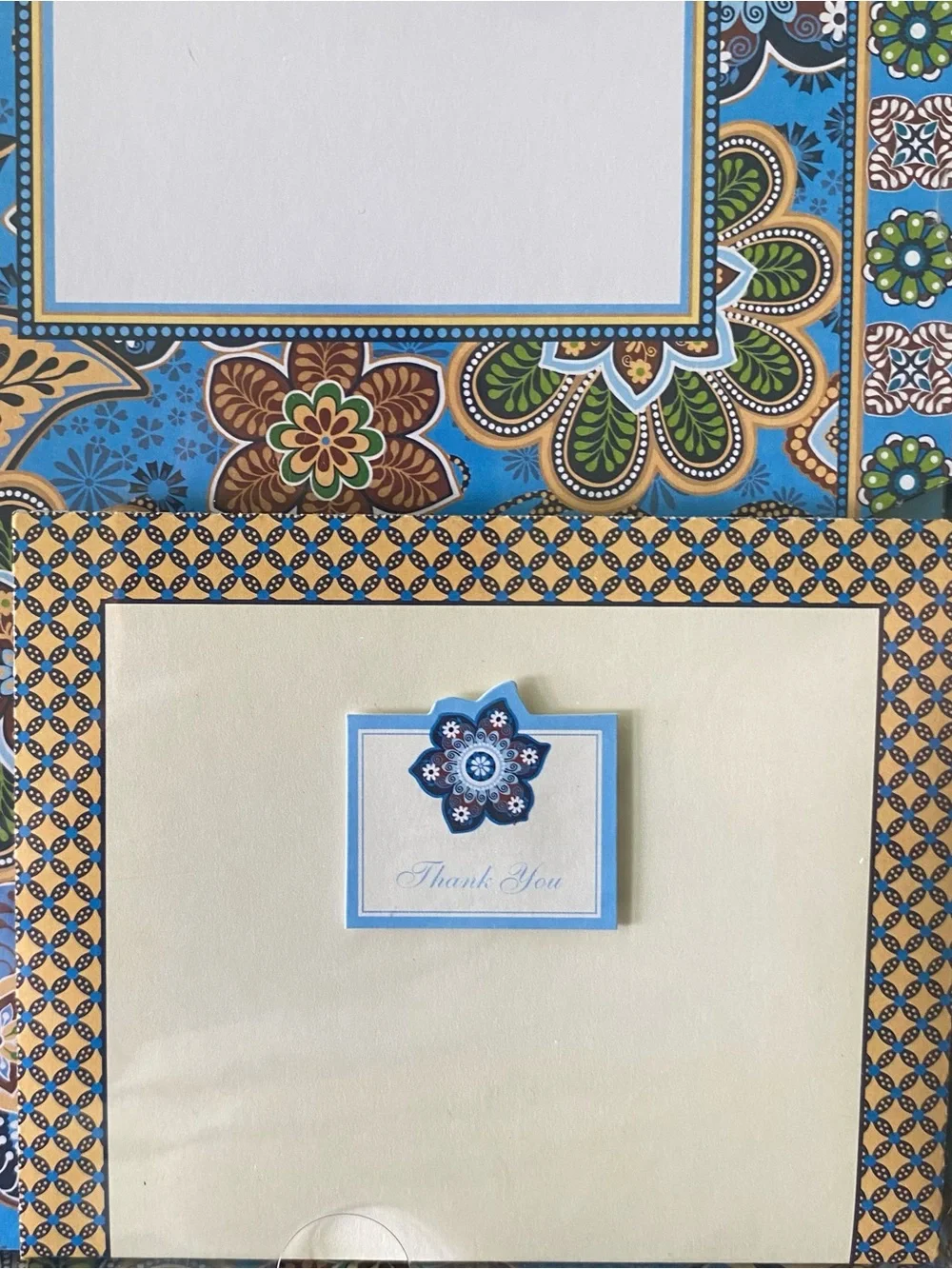Vera Bradley Bali Blue Create A Card NEW 8 Self Mailers 8 Greetings Retired